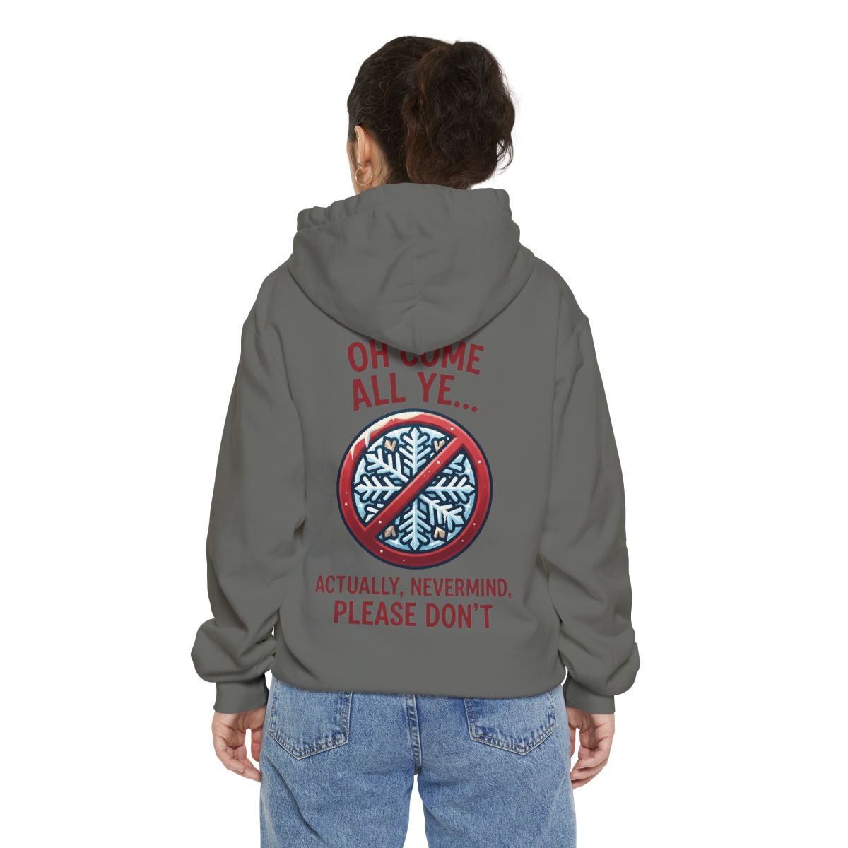 Color: Grey | Oh Come All Ye Garment-Dyed Hoodie