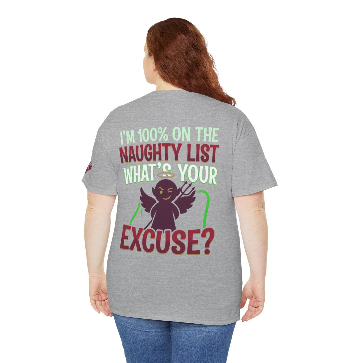Color: Sport Grey | On The Naughty List Premium Graphic Tee