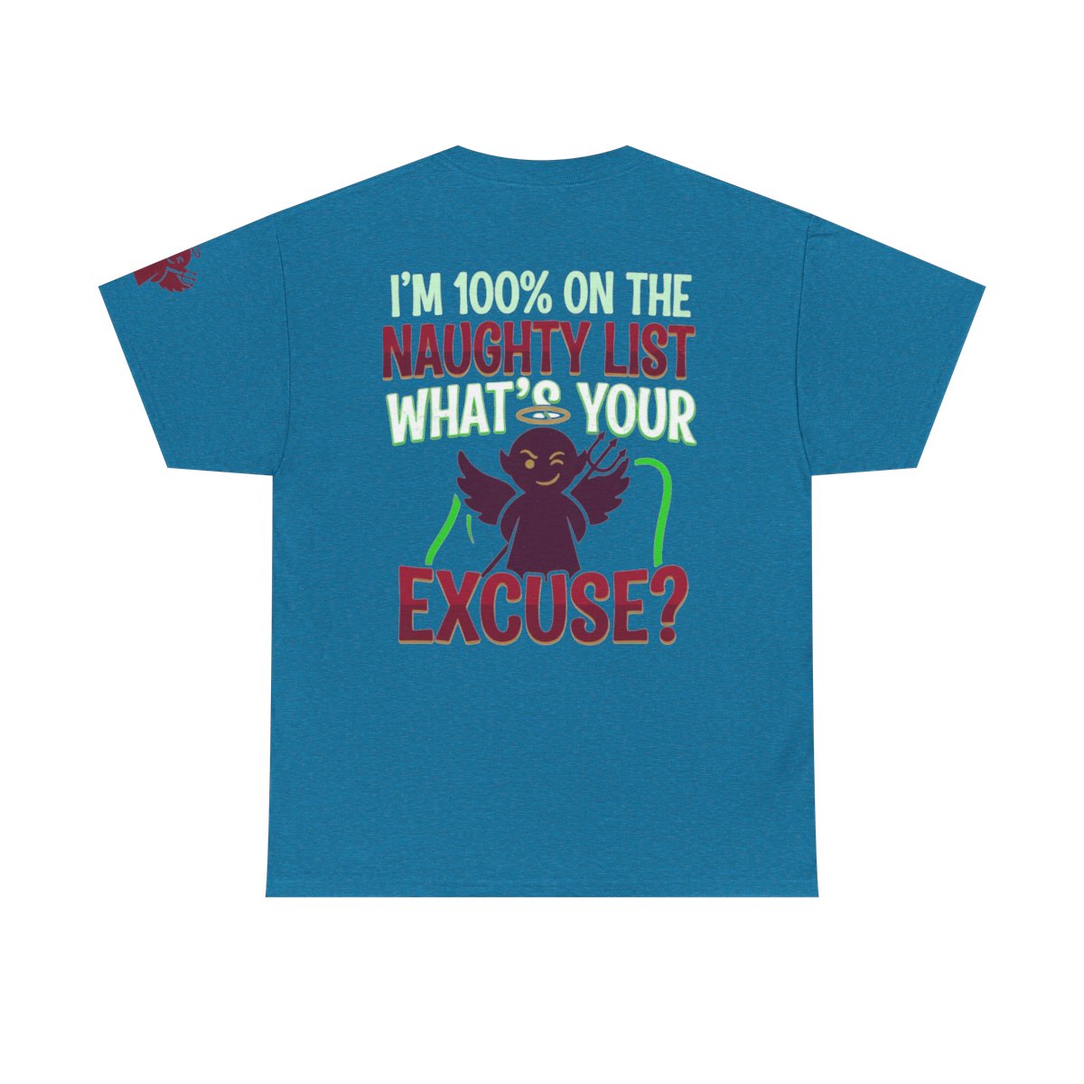 Color: Antique Sapphire | On The Naughty List Premium Graphic Tee