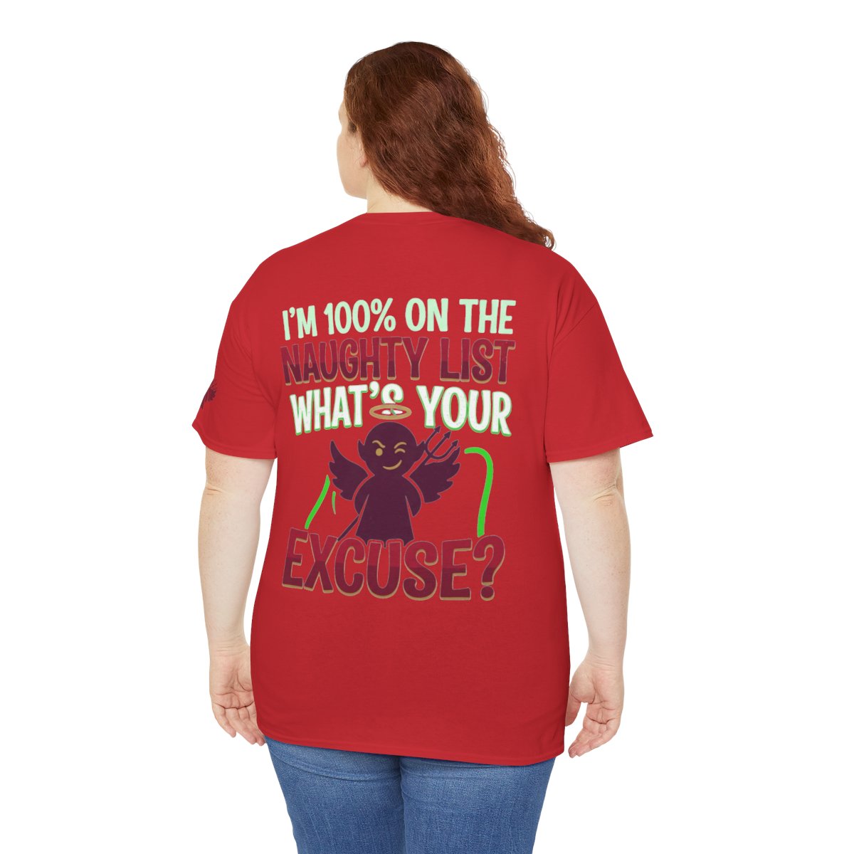 Color: Red | On The Naughty List Premium Graphic Tee