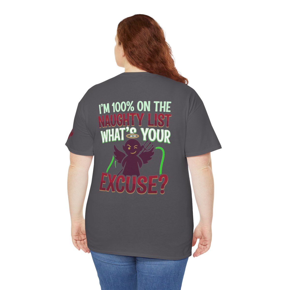 Color: Charcoal | On The Naughty List Premium Graphic Tee
