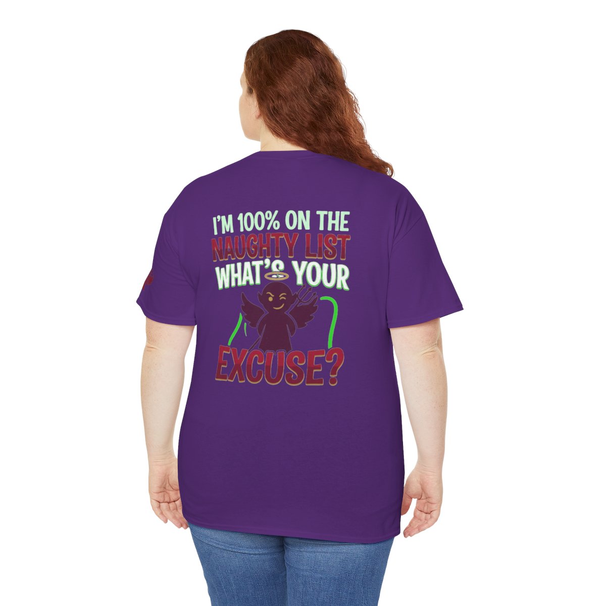 Color: Purple | On The Naughty List Premium Graphic Tee