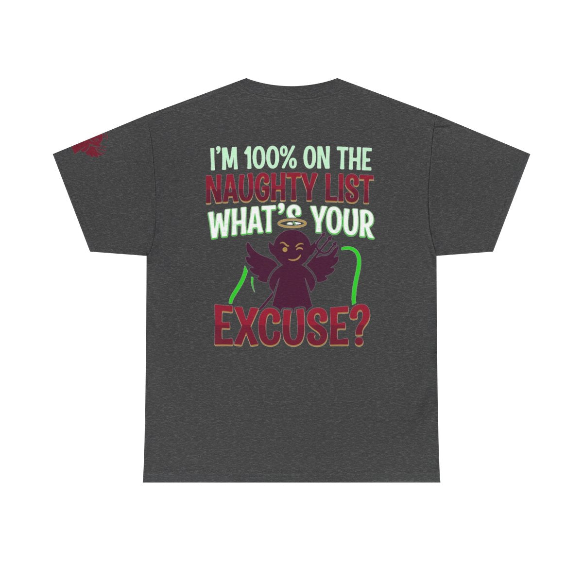 Color: Dark Heather | On The Naughty List Premium Graphic Tee