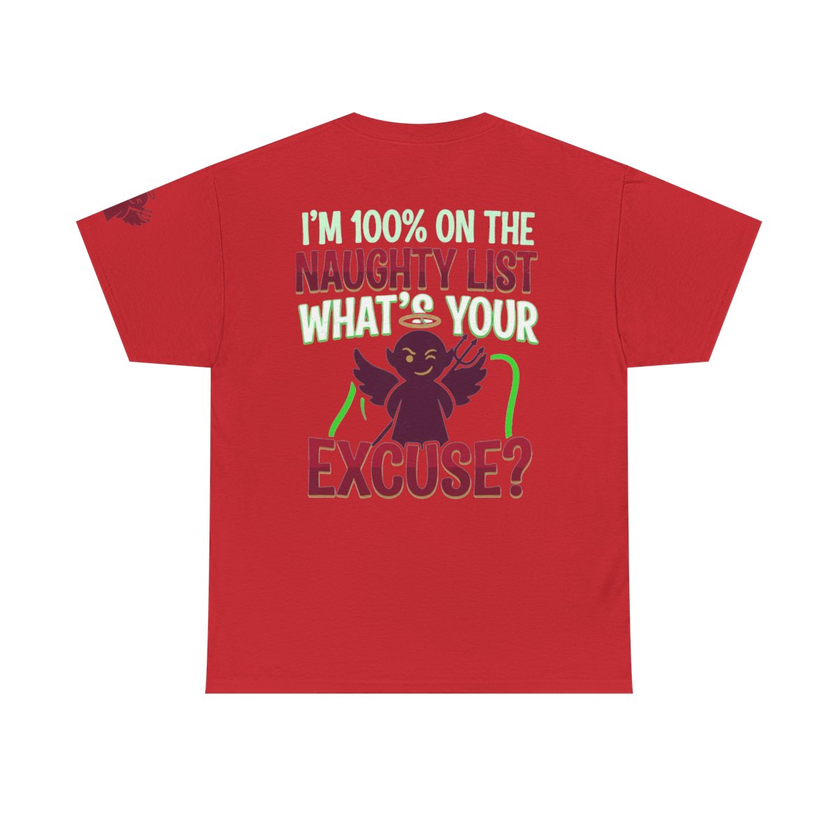 Color: Red | On The Naughty List Premium Graphic Tee