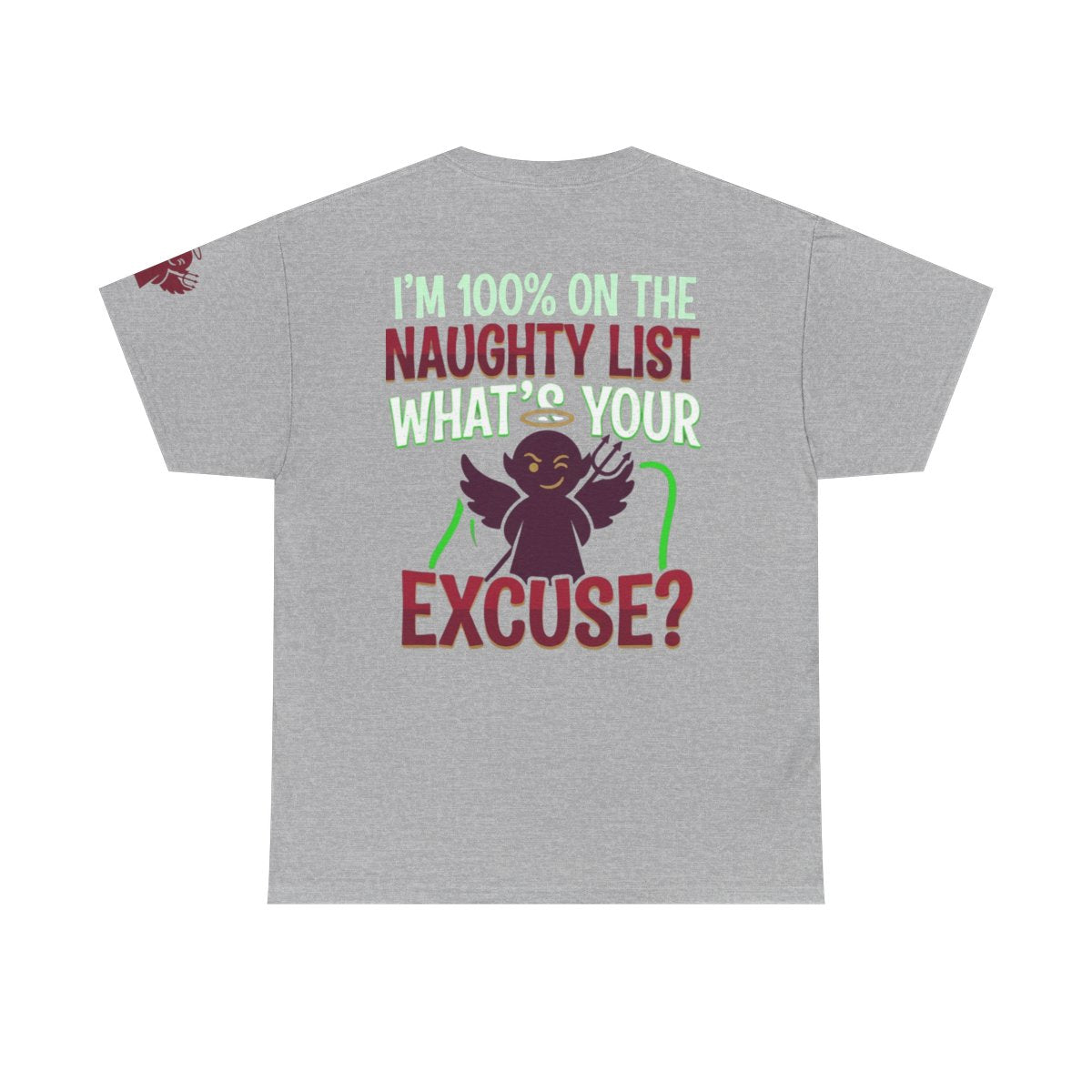 Color: Sport Grey | On The Naughty List Premium Graphic Tee