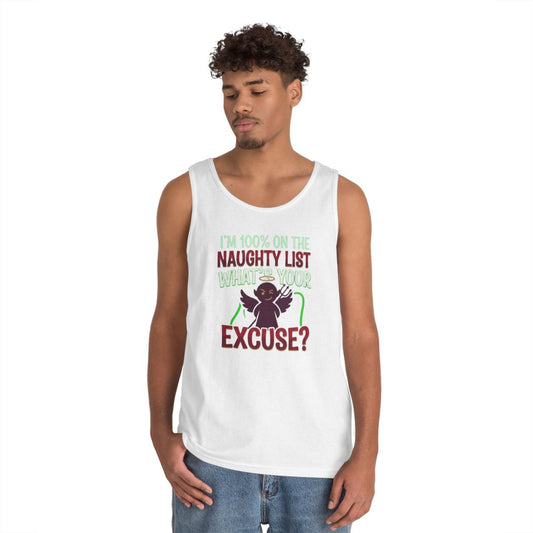 Color: White | On The Naughty List Tank Top