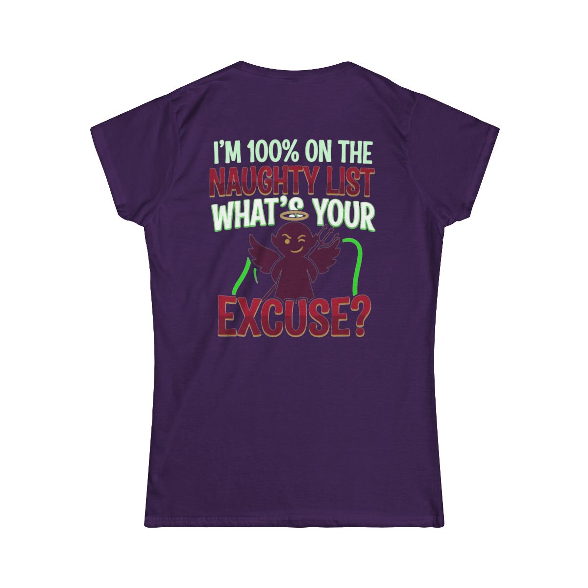 Color: Purple | On The Naughty List Women's Tee