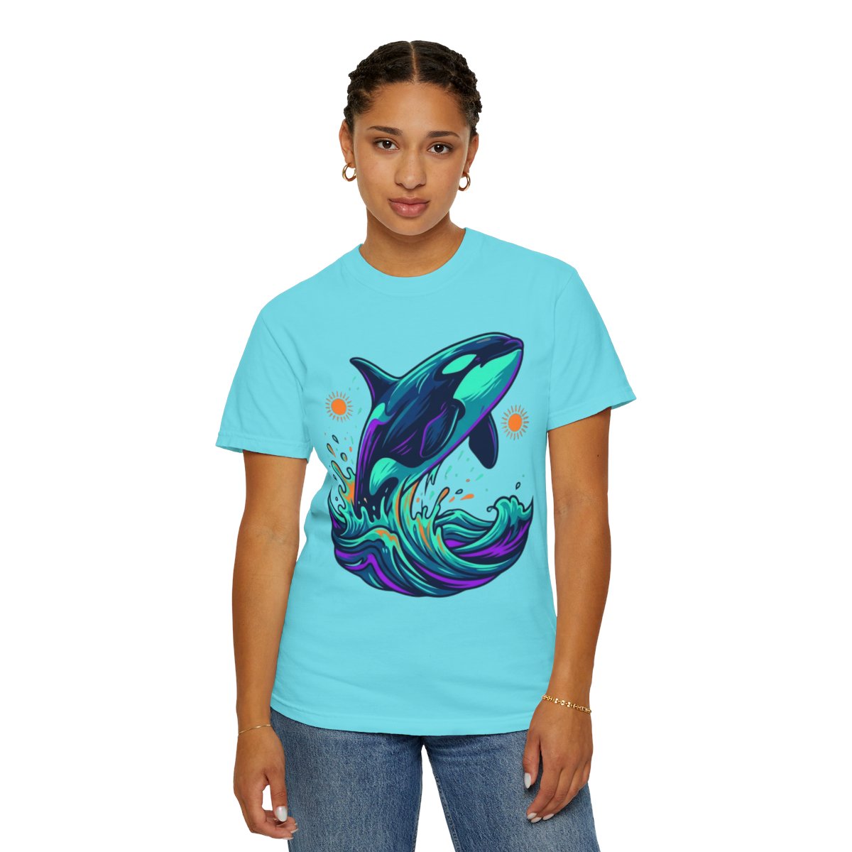 Color: Lagoon Blue | Orca Unisex Garment-Dyed Tee