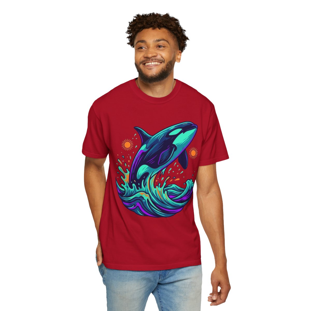 Color: Red | Orca Unisex Garment-Dyed Tee