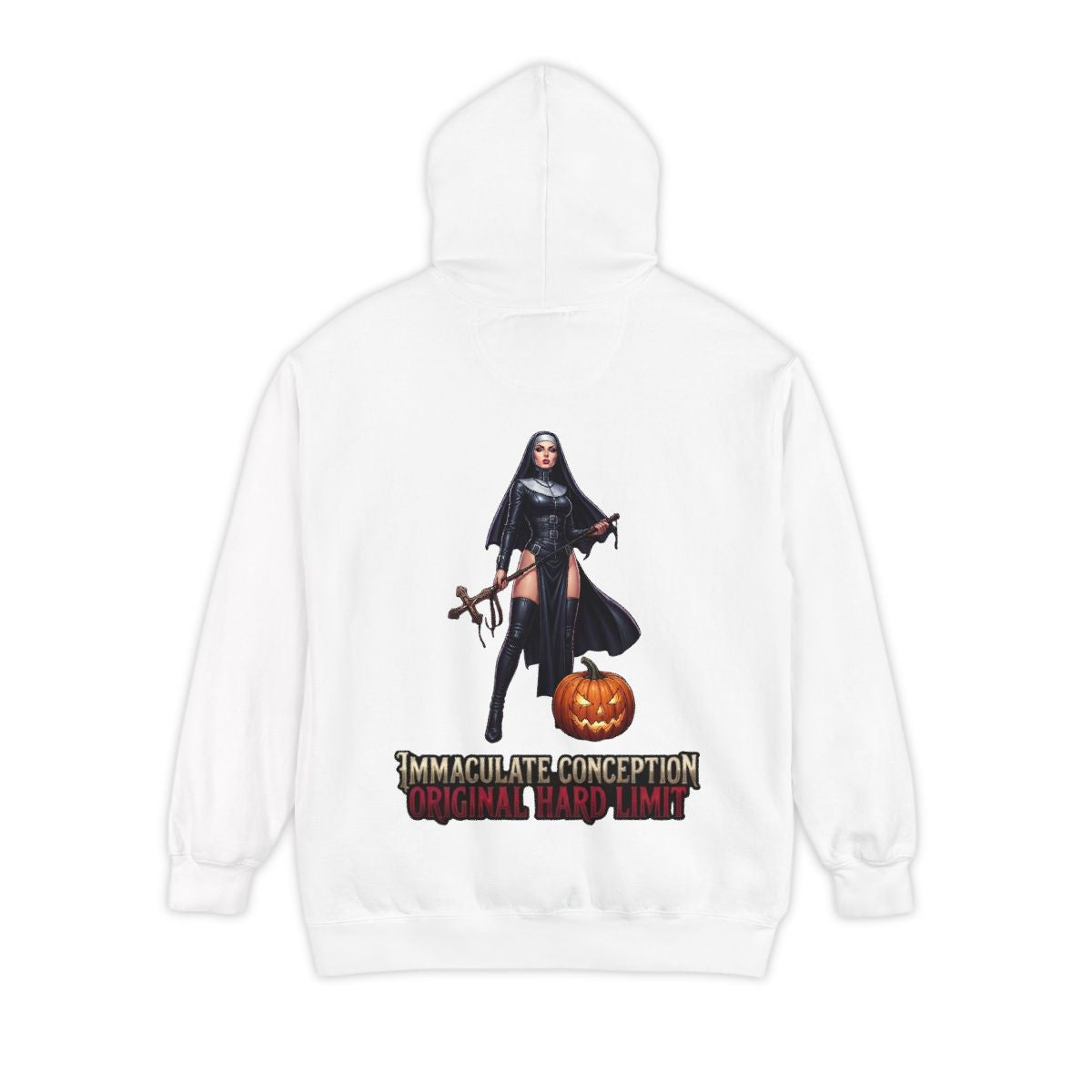 Color: White | Original Hard Limit Garment-Dyed Hoodie