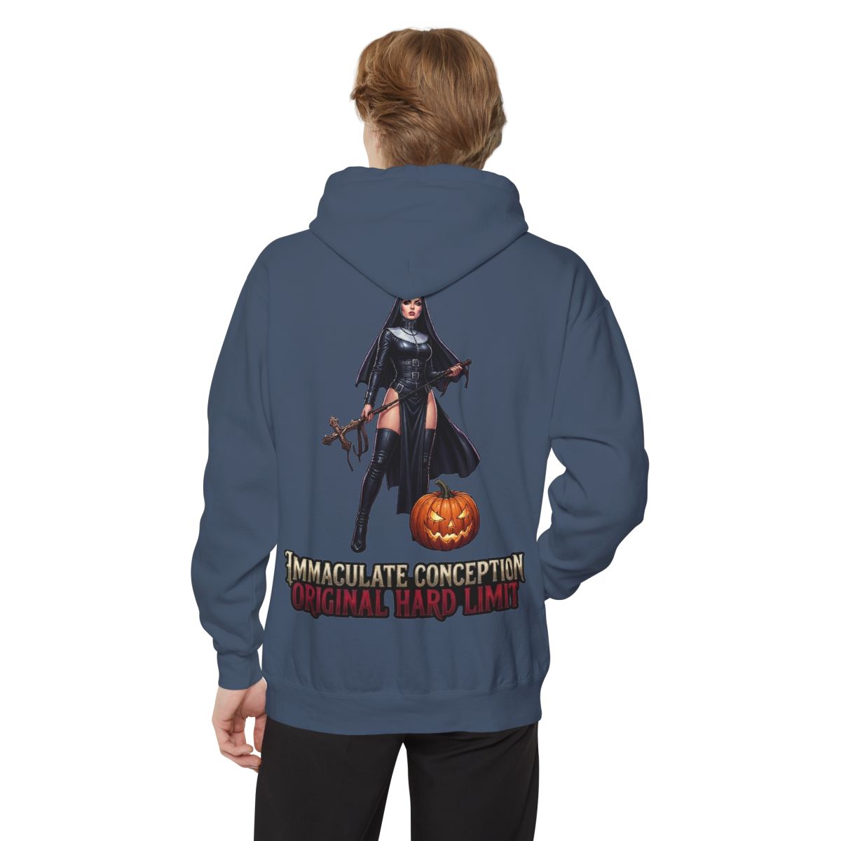 Color: Denim | Original Hard Limit Garment-Dyed Hoodie
