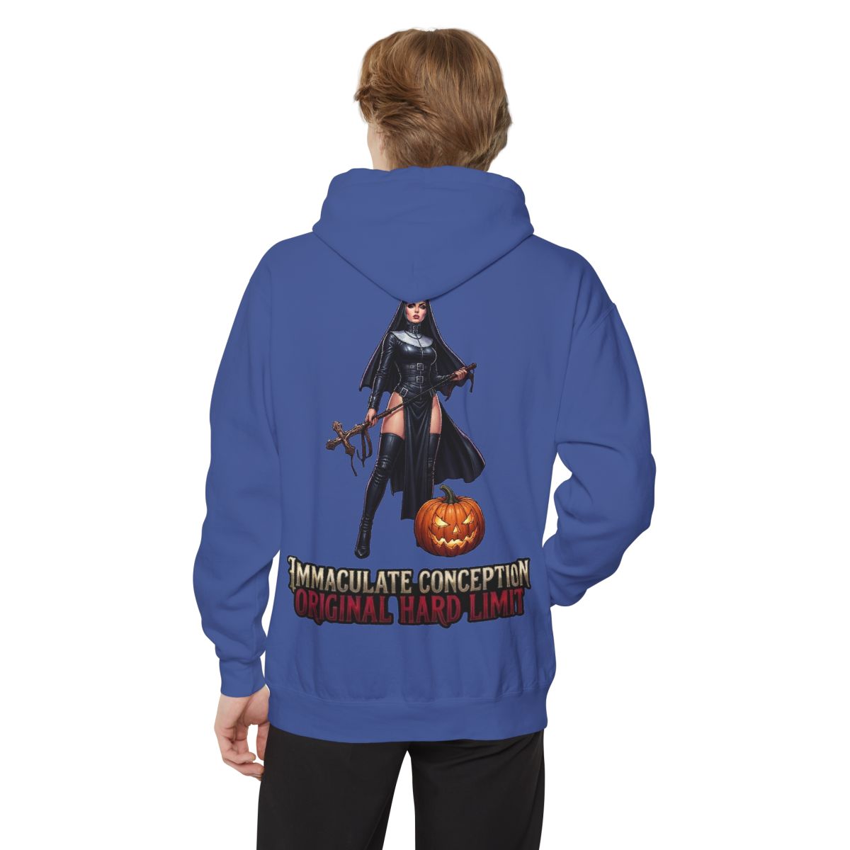 Color: Flo Blue | Original Hard Limit Garment-Dyed Hoodie