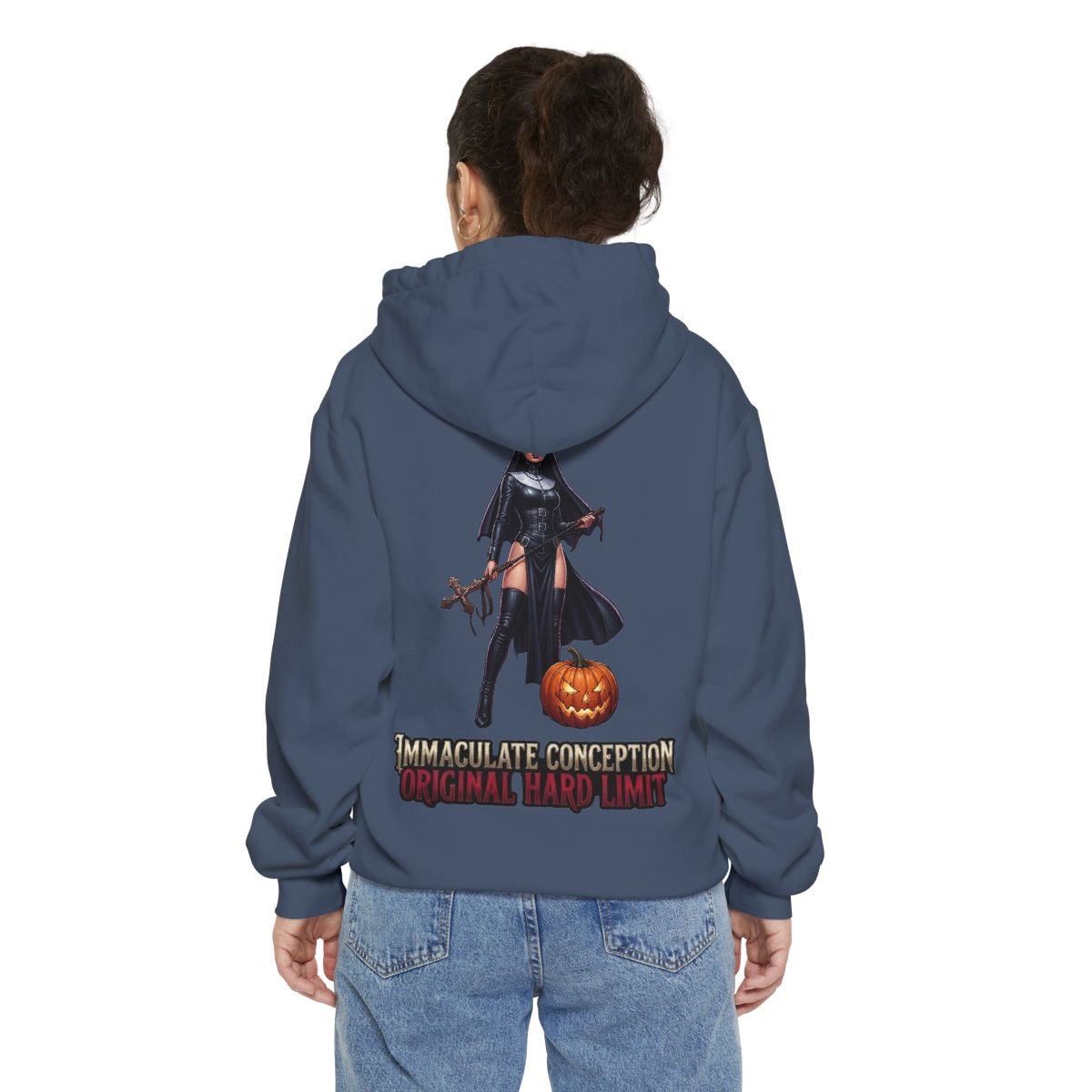 Color: Denim | Original Hard Limit Garment-Dyed Hoodie