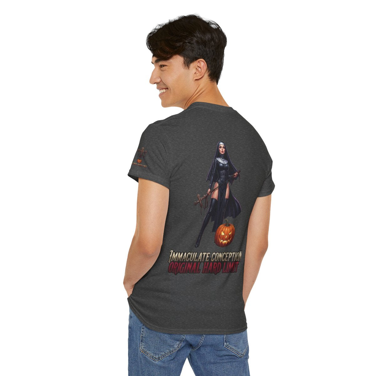 Color: Dark Heather | Original Hard Limit Premium Graphic Tee