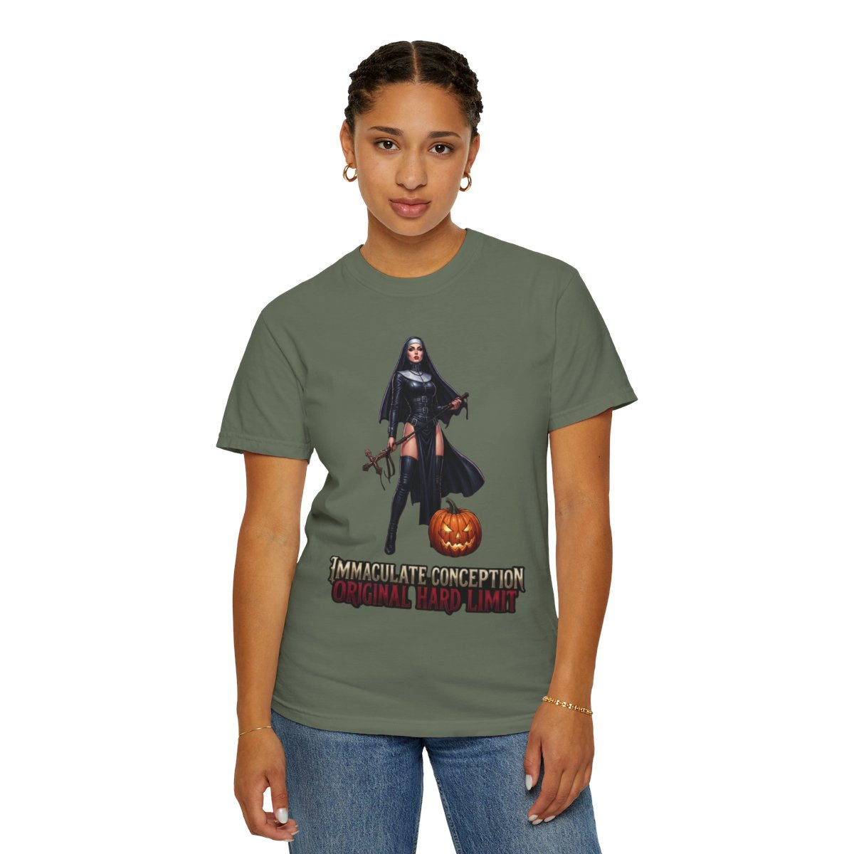 Color: Moss | Original Hard Limit Unisex Garment-Dyed Tee
