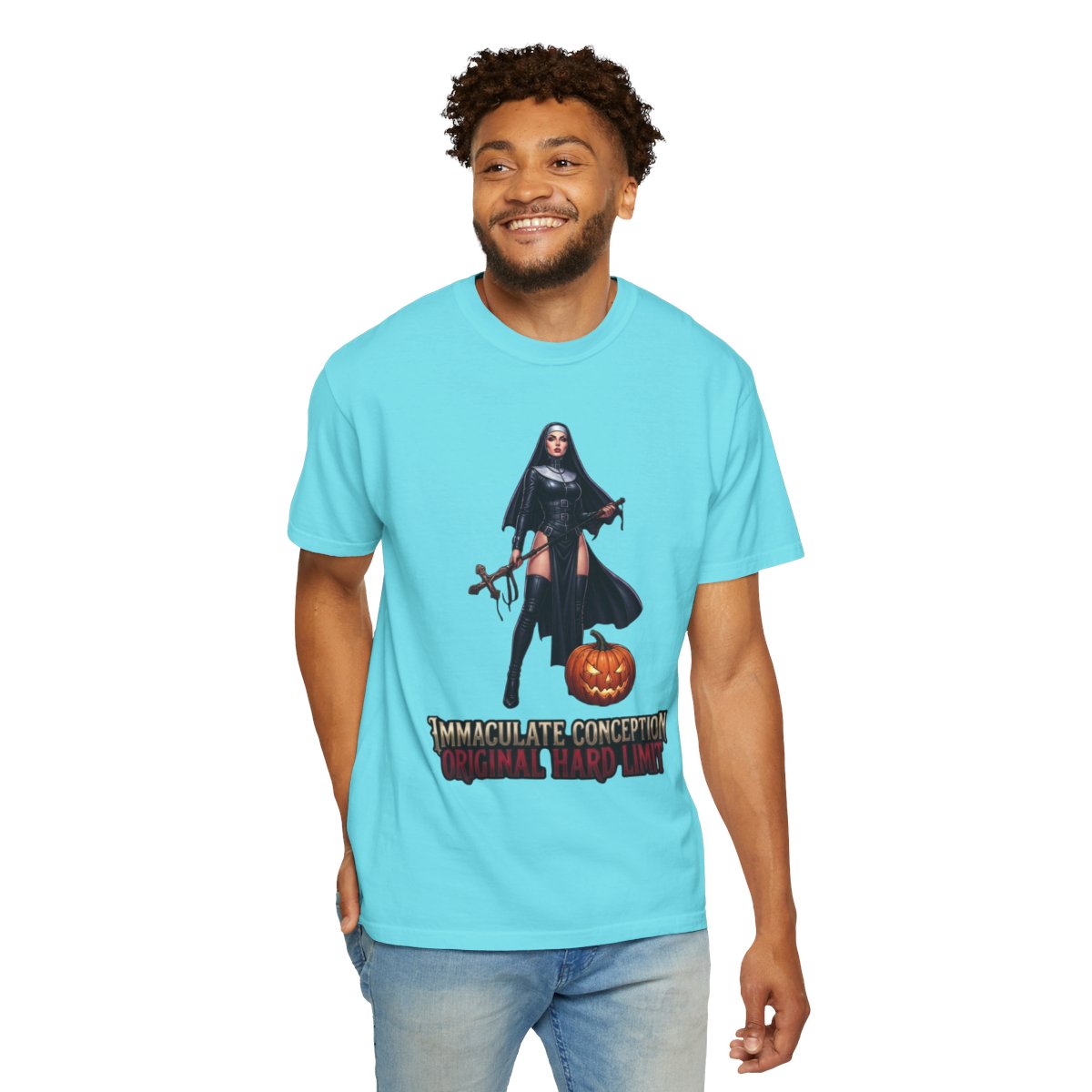 Color: Lagoon Blue | Original Hard Limit Unisex Garment-Dyed Tee