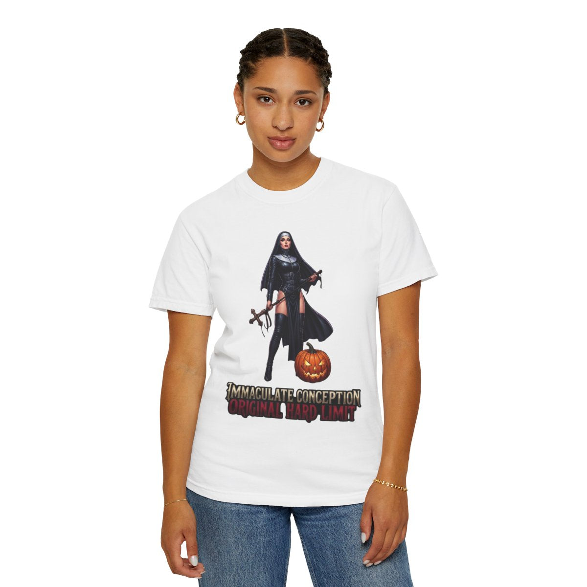Color: White | Original Hard Limit Unisex Garment-Dyed Tee