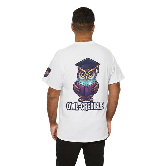 Color: White | Owl Credible Premium Graphic Tee