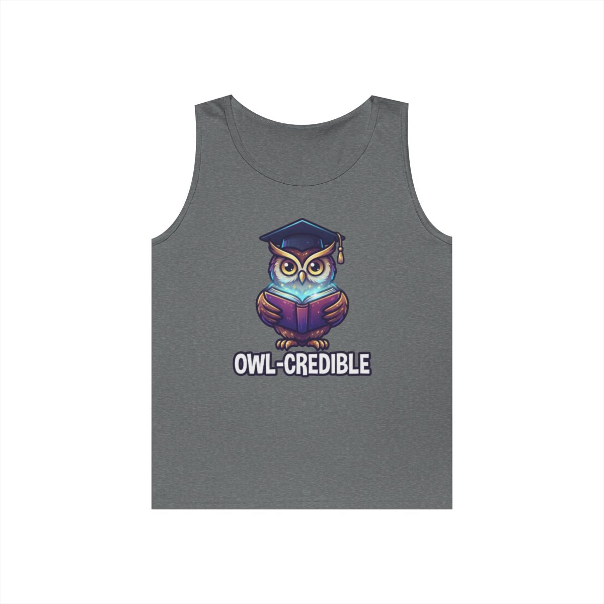 Color: Graphite Heather | Owl Credible Tank Top