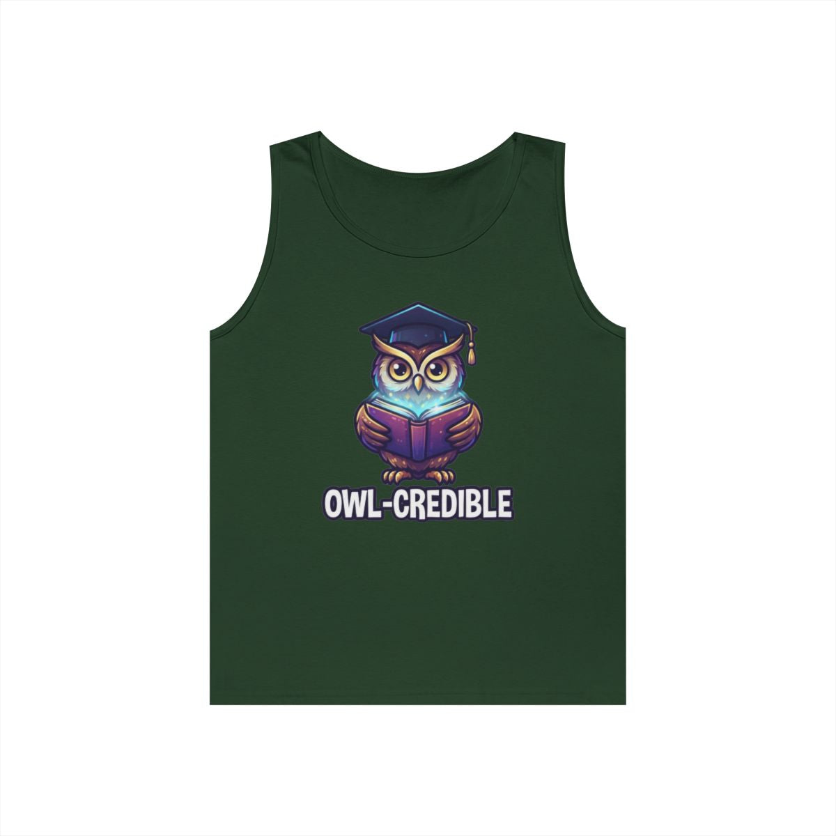 Color: Forest Green | Owl Credible Tank Top