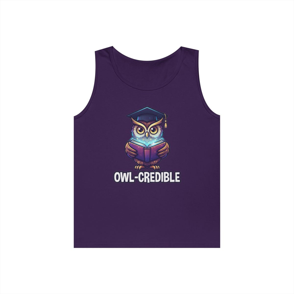 Color: Purple | Owl Credible Tank Top