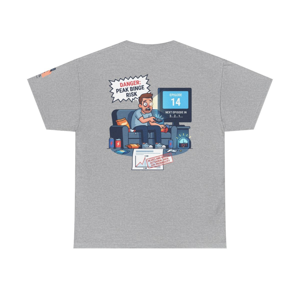 Color: Sport Grey | Peak Bing Risk Premium Graphic Tee