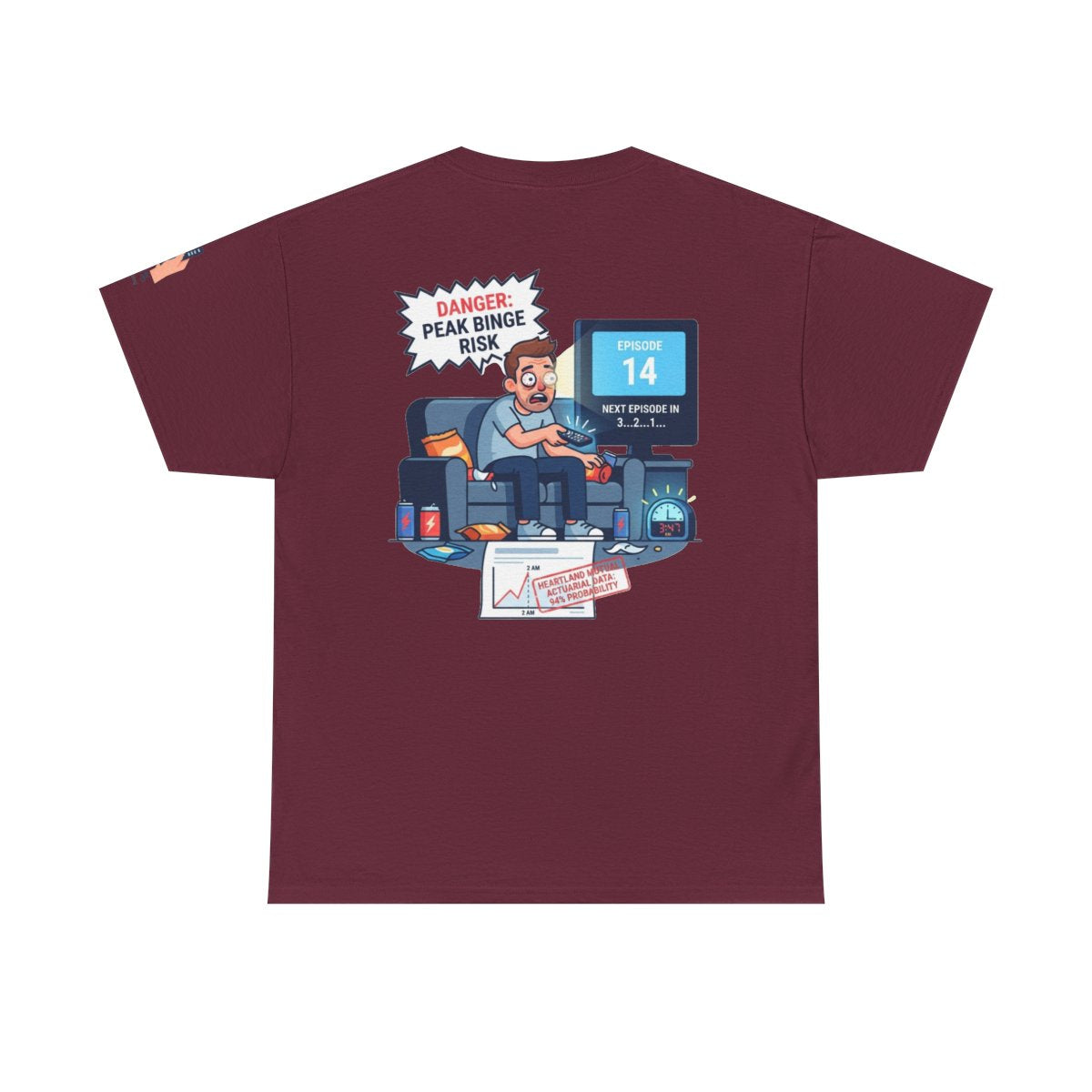 Color: Maroon | Peak Bing Risk Premium Graphic Tee