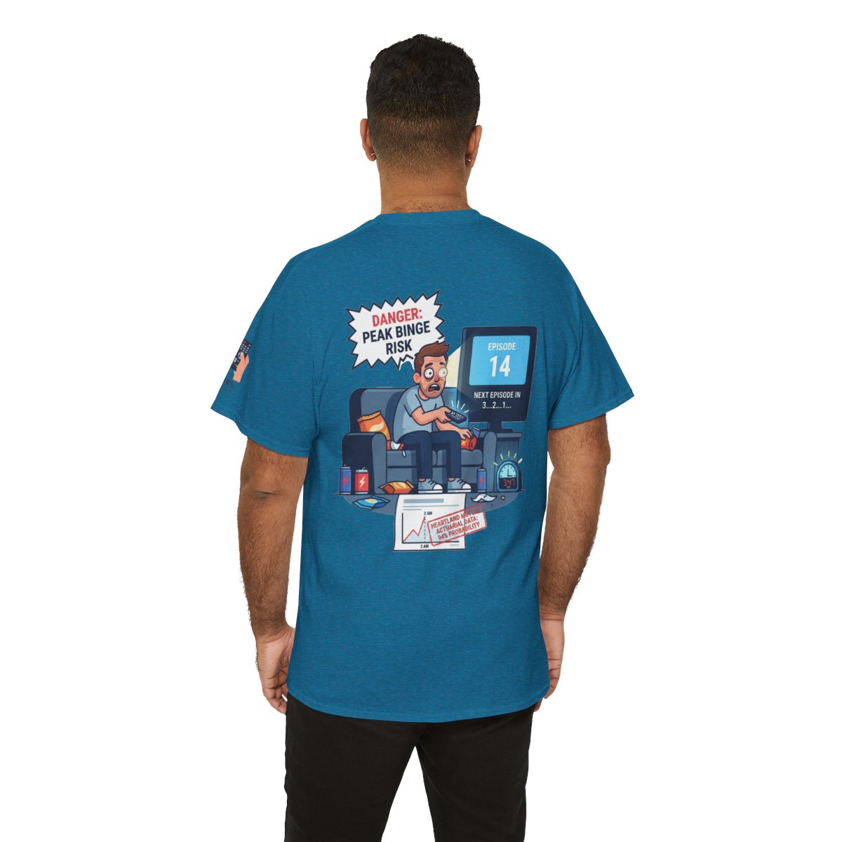 Color: Antique Sapphire | Peak Bing Risk Premium Graphic Tee