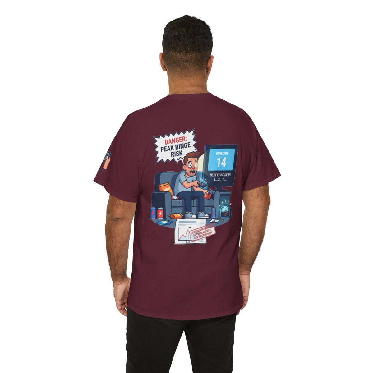 Color: Maroon | Peak Bing Risk Premium Graphic Tee