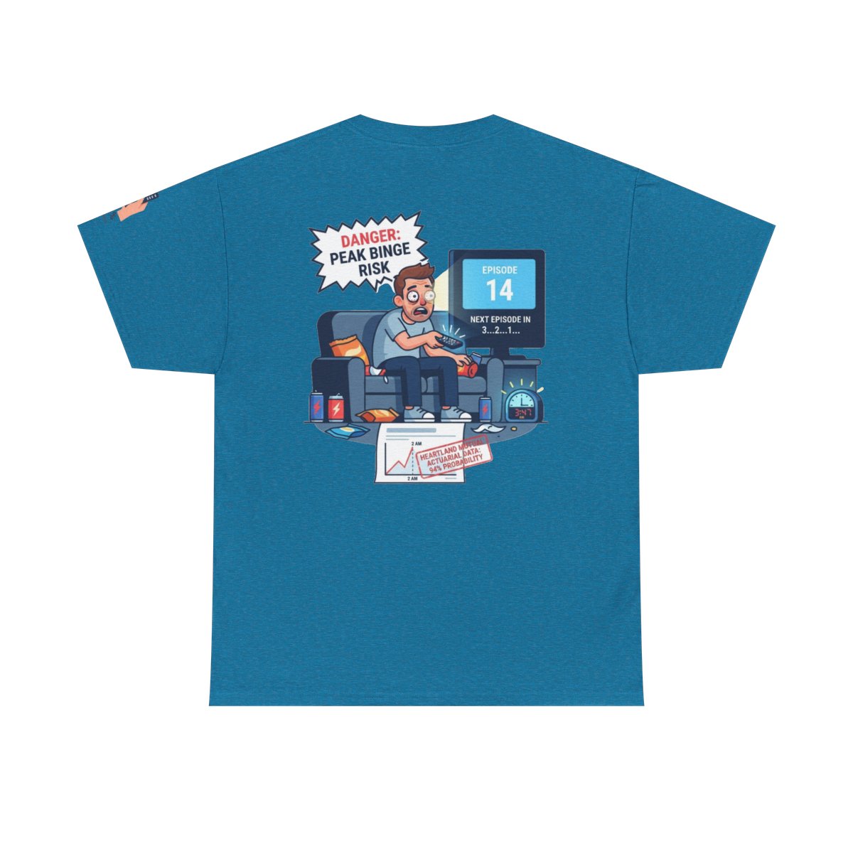 Color: Antique Sapphire | Peak Bing Risk Premium Graphic Tee