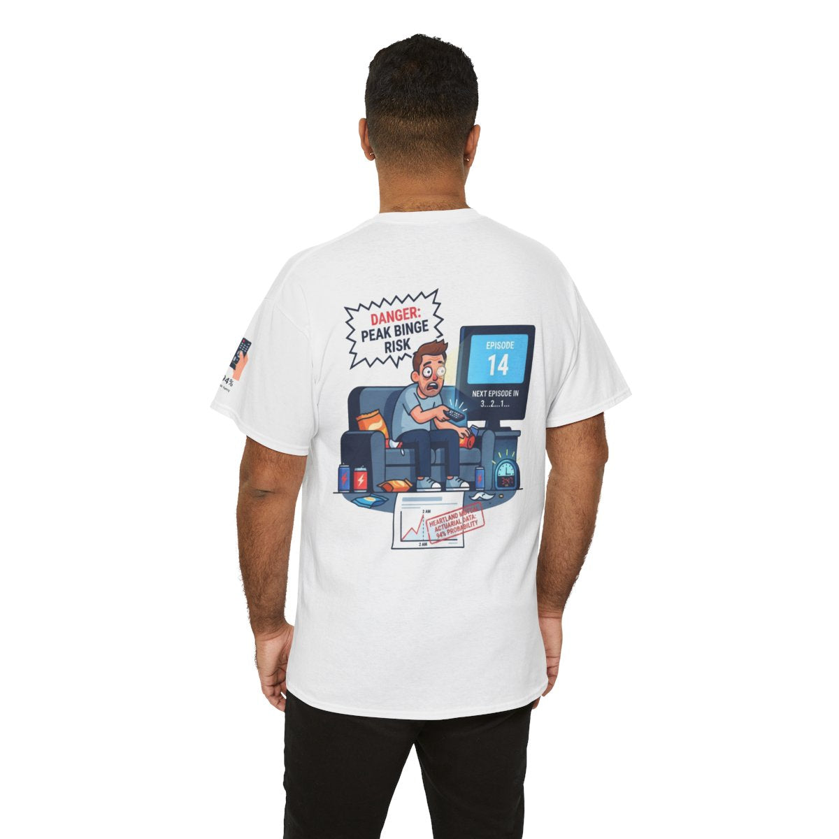 Color: White | Peak Bing Risk Premium Graphic Tee