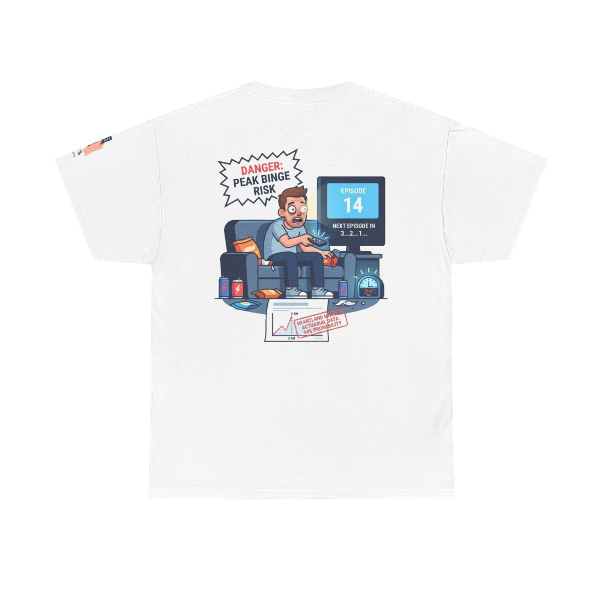 Color: White | Peak Bing Risk Premium Graphic Tee