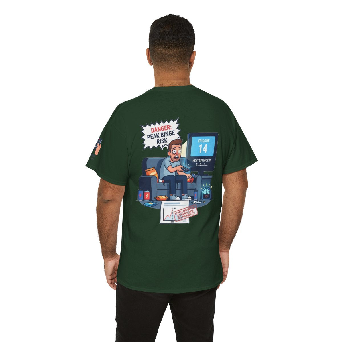 Color: Forest Green | Peak Bing Risk Premium Graphic Tee