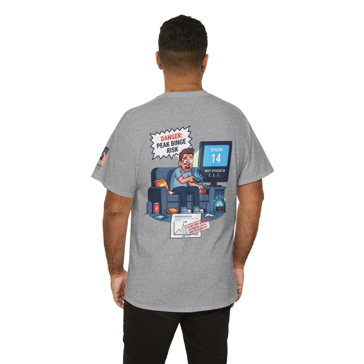 Color: Sport Grey | Peak Bing Risk Premium Graphic Tee