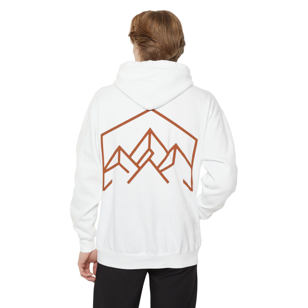 Color: White | Peaks Garment-Dyed Hoodie