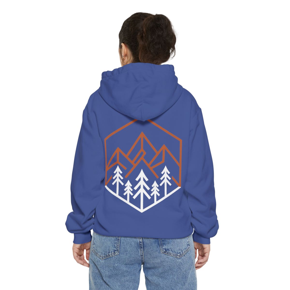 Color: Flo Blue | Peaks Garment-Dyed Hoodie
