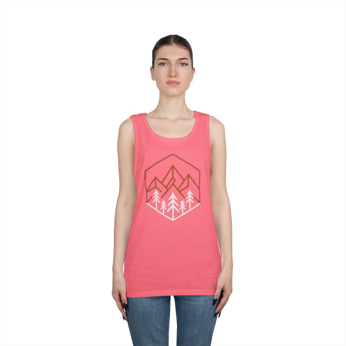 Color: Safety Pink | Peaks Tank Top