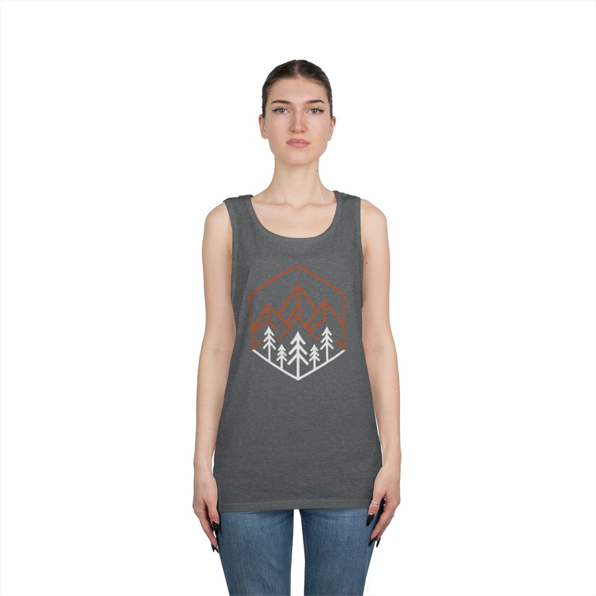 Color: Graphite Heather | Peaks Tank Top