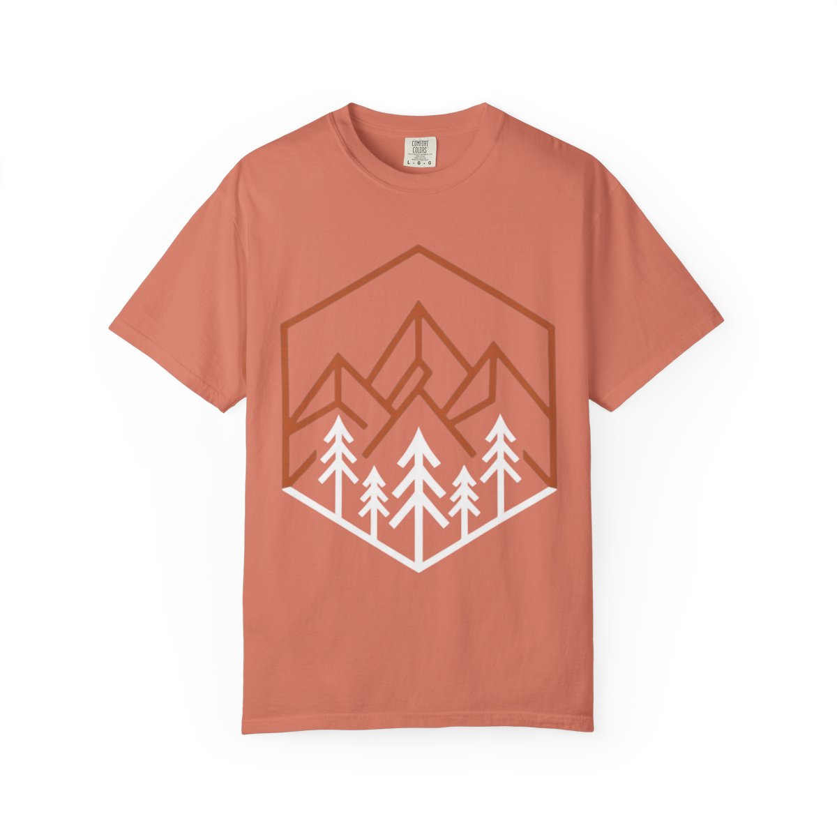Color: Terracotta | Peaks Unisex Garment-Dyed Tee