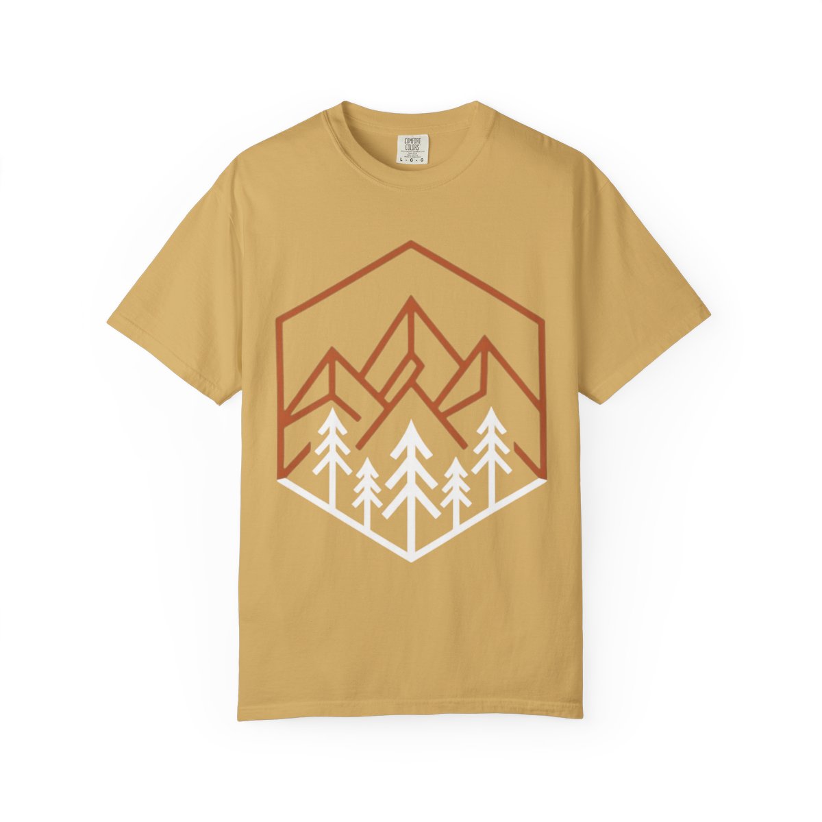 Color: Mustard | Peaks Unisex Garment-Dyed Tee