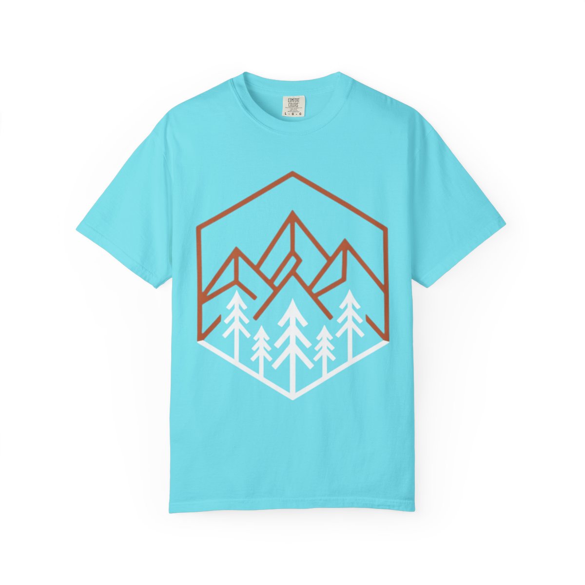 Color: Lagoon Blue | Peaks Unisex Garment-Dyed Tee