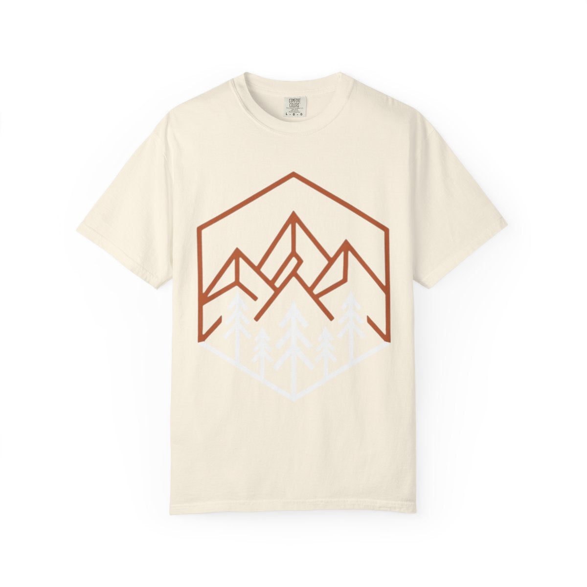 Color: Ivory | Peaks Unisex Garment-Dyed Tee