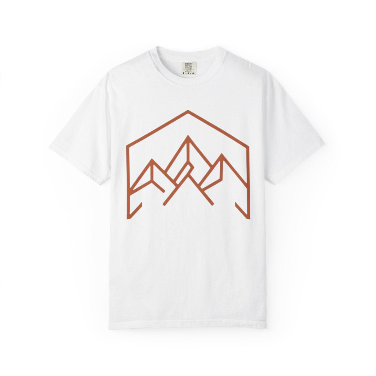 Color: White | Peaks Unisex Garment-Dyed Tee