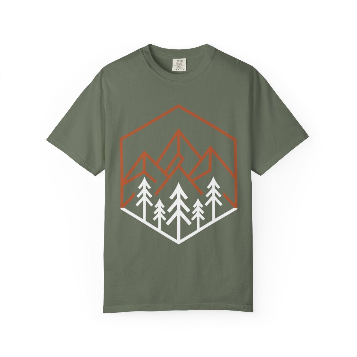 Color: Moss | Peaks Unisex Garment-Dyed Tee