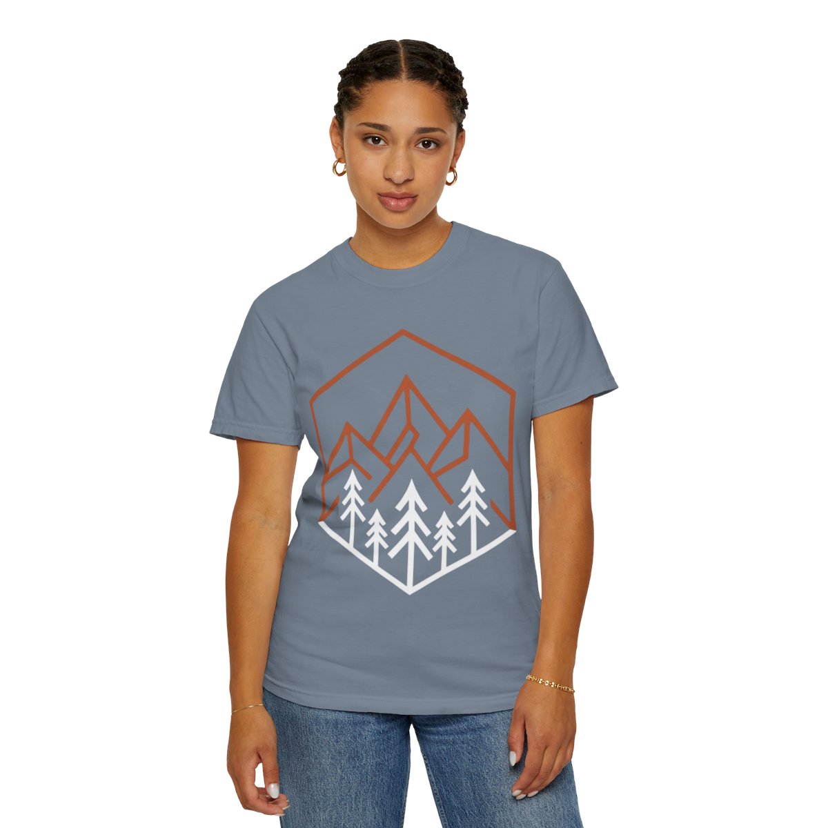 Color: Blue Jean | Peaks Unisex Garment-Dyed Tee