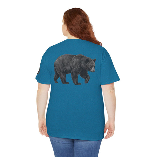 Color: Antique Sapphire | Pencil Sketch Art Black Bear Premium Graphic Tee