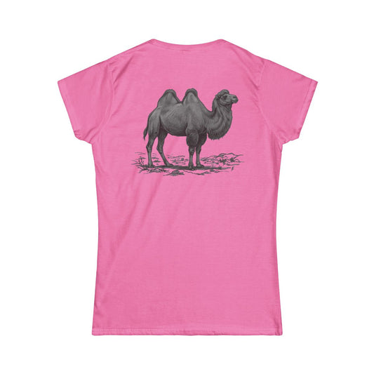 Color: Azalea | Pencil Sketch Art Camel Women's Tee