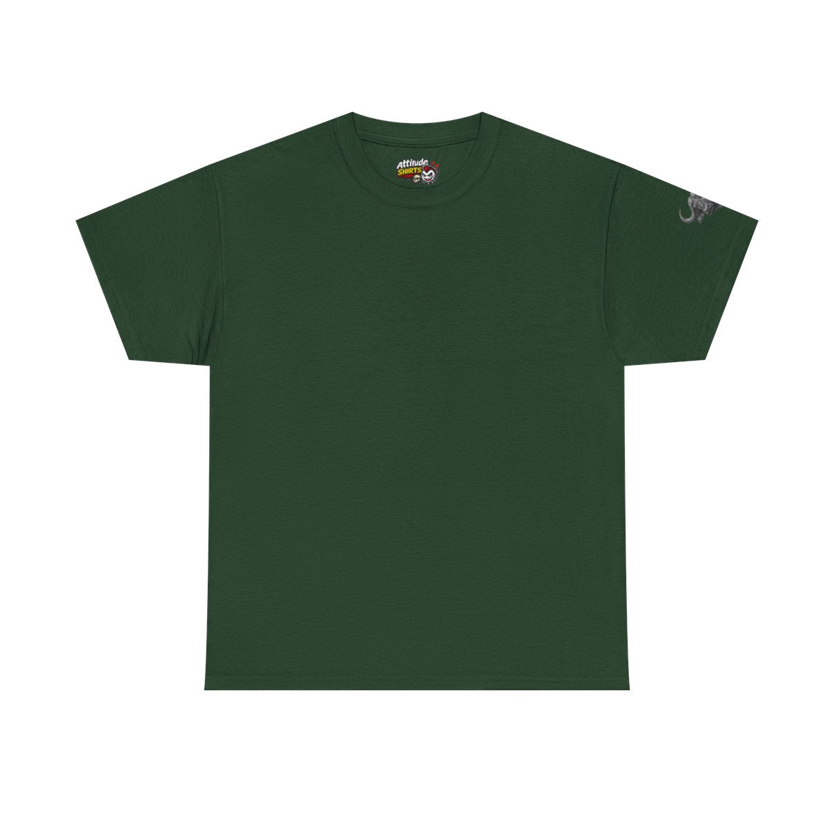 Color: Forest Green | Pencil Sketch Art Cape Buffalo Premium Graphic Tee