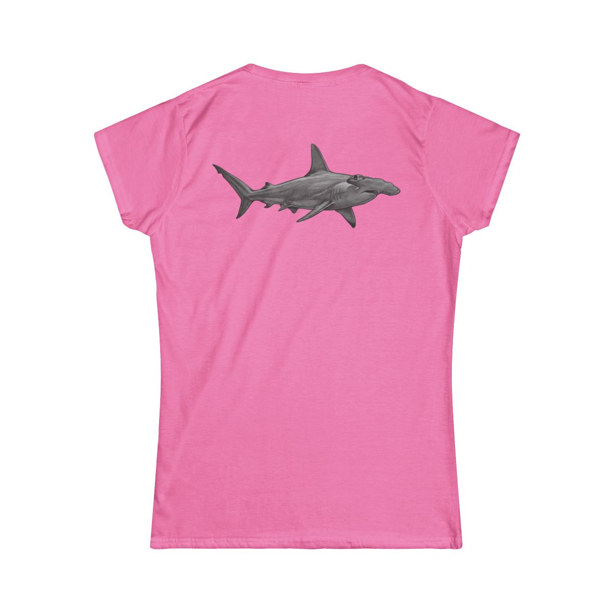 Color: Azalea | Pencil Sketch Art Hammerhead Shark Women's Tee