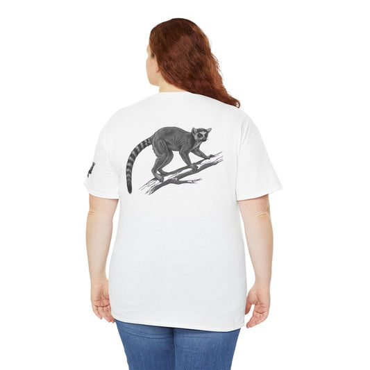 Color: White | Pencil Sketch Art Lemur Premium Graphic Tee
